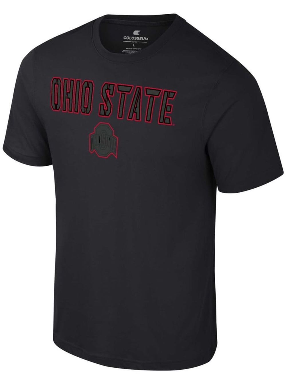 Colosseum Black & Red Ohio State Short-Sleeve Tee Officially Licensed Size Med